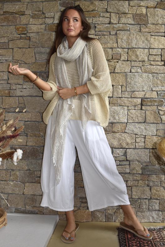 Conrad Grunge Loose Cotton Knit Oat